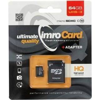 Imro microSDXC-hukommelseskort 64 GB UHS-III Klasse 10 + SD-adapter