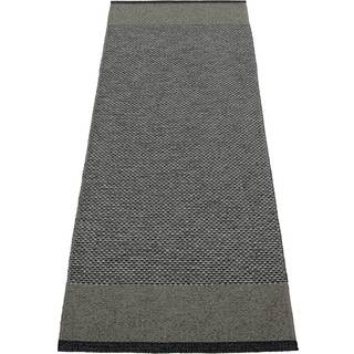 Pappelina Edit Tæppe Black / Trækulsfarvet / Granite Metallic 85x260 Cm - Ensfarvede tæpper Polyester Sort - ETX826