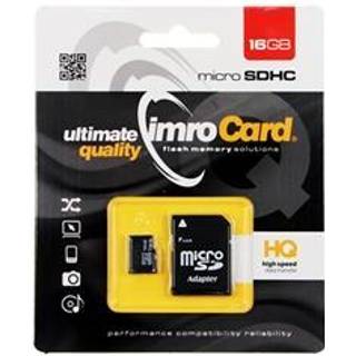IMRO MicroSDHC 16GB cl.10 UHS-I med adapter
