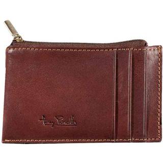 Tony Perotti lille skindpung med RFID-beskyttelse (DARKBROWN)
