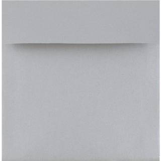 Jampapir 6 x 6 kvadratmetallisk invitation Konvolutter - Silver Stardream - 25/pakke