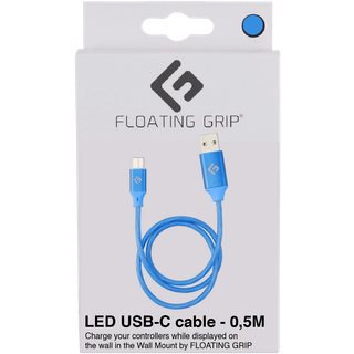 Floating Grip 0,5M LED USB-C Cable (Blå)