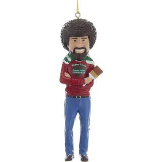 Kurt Adler Bob Ross "Happy Little Christmas" figurornament – Officielt licenseret 5" resin