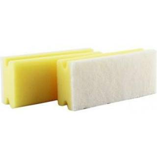 Skuresvamp gul  m/ hvid nylon