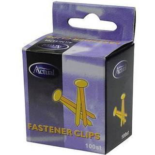 Paperbinders 35mm guldfarvet, 100 stk pr pakke