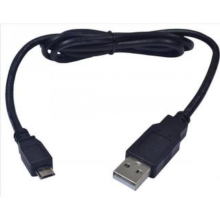 Duracell USB til Micro USB lade- og datakabel, sort, 1m