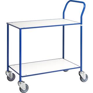 Rullebord - 2 hylder, 840x430x970, Blå/Hvid