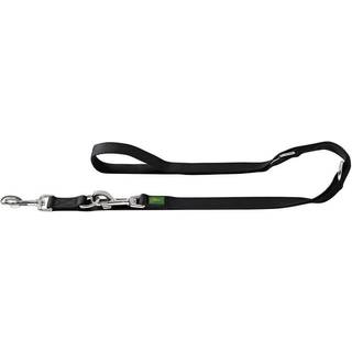 Hunter Adjustable Nylon V Leash Hundesnore størrelse Länge max. 200 cm - Breite 2,5 cm farve black