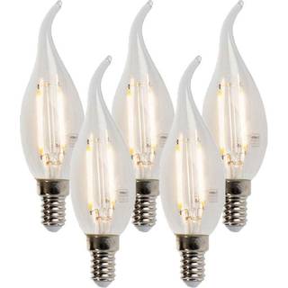 Sæt med 5 E14 dæmpbare LED-filament stearinlyspærer 250 lm 2700K