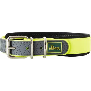 Hunter Collar Convenience Comfort Hundehalsbånd størrelse Halsumfang 47-55 cm - Breite 2,5 cm farve neongelb