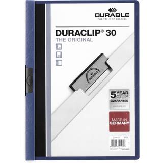 Durable duraclip® 30, 5 stk pakke originale klemmappen, blå