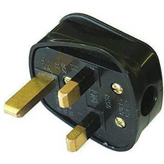 Faithfull Power Plus PLUG13R 13A 230V Gummiplug - sort