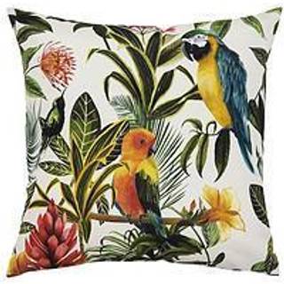 Evans Lichfield Evans Lichfield Multi/Teal Blue Parrots Outdoor Polyester Filled Cushion