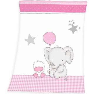 Babybest Elefant Fleece tæppe - 75 x 100 cm