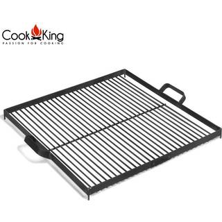 Kvadratisk grill-rist i stål med 2 håndtag 50x50cm