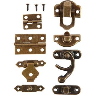 Minibeslag Antik Guld 16x19 & 19x29,5 mm - 15 sæt