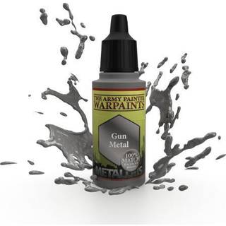 Army Painter Gun Metal Warpaint - Metallisk icke -toxisk kraftigt pigmenterad vattenbaserad färg för bordsrollspelning av styrelser och wargames