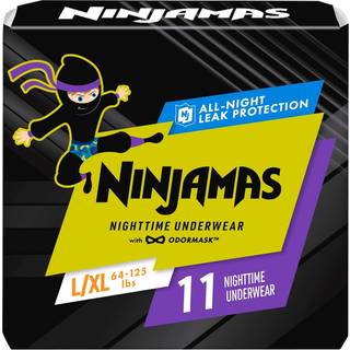 Pampers Ninjamas Nighttime Bedwetting Underwear Boys - St?rrelse L (64-125 lbs) 11 T?lling