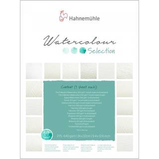 Hahnemühle Watercolour Selection – 14 forskellige akvarelark på 24×32 cm
