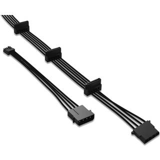 be quiet! S-ATA POWER CABLE 4-PIN mini-strømforsyningsforbinder 15 pin Serial ATA strøm Sort 70cm Strømkabel