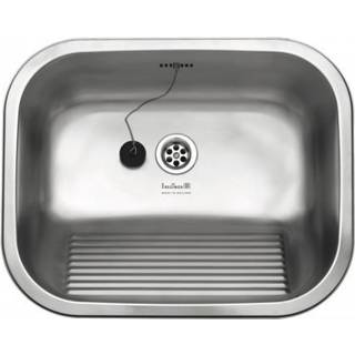 Lavabo Ottawa R bryggersvask 50x40 cm, Vægmontering, Rustfrit stål