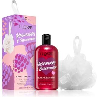 I love bath times treats bath & shower creme and body puff raspberry & blackberry 500ml