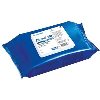 Wet Wipe Desinfektion uden sæbe 25 stk med ethanol 30x20 cm 70% alkohol