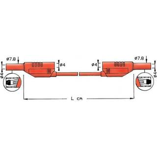 Elma Prøveledning 50cm rød m/stik
