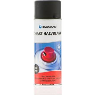 Hagmans Dækmaling halvblank sort, 400 ml