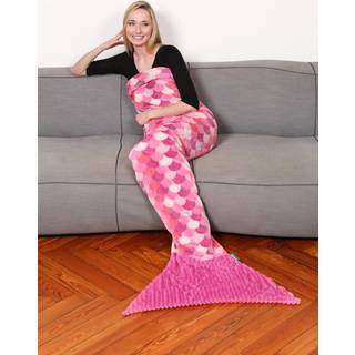 KANGURU Sirena Havfrue Plaid/Tæppe Pink