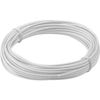 Isoleret kobbertråd - 10 m - 1.1 mm - Hvid