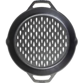 Lodge 12 """" støbejerns dobbelthåndtag Grillkurv