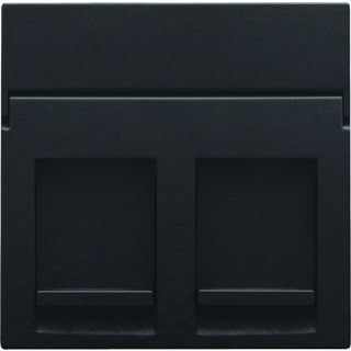 Niko Afdækning 2xrj45, piano black