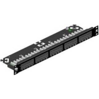 Leviton Patchpanel tele 50 ports rj45 - 2 par (36 & 45) fastfortrået 1he sort