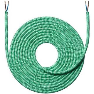 Stofledning 4 meter - Grøn/Hvid Zigzag - Nielsen Light