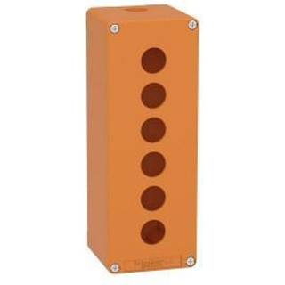 Schneider Trykknapkasse metal orange høj for 6xø22