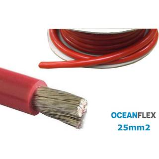 Fortinnet kobberkabel Oceanflex, rund, ekstra fleksibel, enkeltledet, 25 mm², 10 meter, gul
