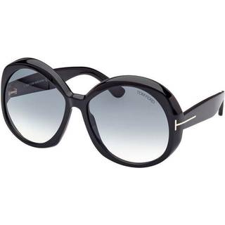 TOM FORD Kvinde FT1010 Annabelle 01B Solbriller Acetat Sort Grå Rund Normal Skygge