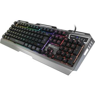 Natec Genesis Rhod 420 RGB - Tastatur - Amerikansk engelsk - Sort