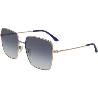 Calvin Klein Kvinde CK20135S 780 Solbriller Metal Guld Blå Firkantet Skygge