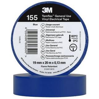 Temflex 155 el-vinyltape 19mm×20m blå