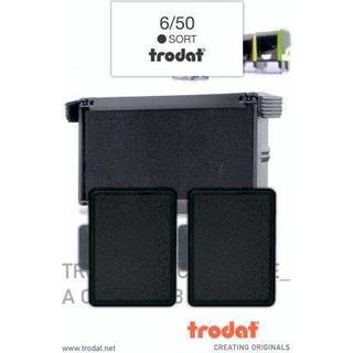Trodat stempelpude til 5430,5200, 4430,4030 m.fl 6/50 sort, 2 stk