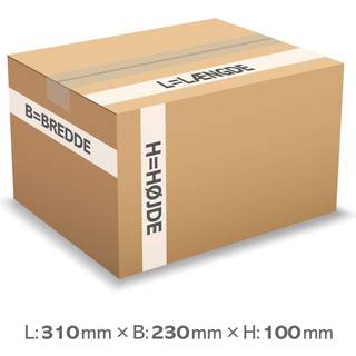 Master'In bølgepapkasse 7 liter 3mm 310x230x100mm (A4)