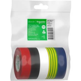 Blist Pvc Tape 19Mmx20M Bdl5 Bk Wh G/Y Schneider Electric