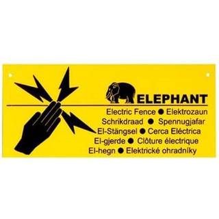 Elephant advarselsskilt elhegn