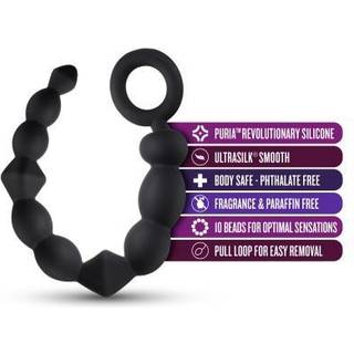 Blush Anal Adventures Platinum Silicone Beginner Anal Beads Black