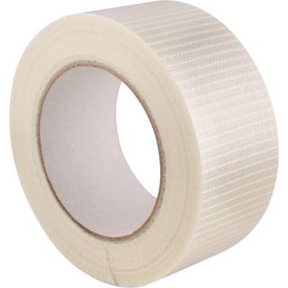 Tape krydsfiberarmeret PP 50mmx50m hvid