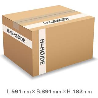Master'In bølgepapkasse 42 liter 7mm 591x391x182mm 3224 db