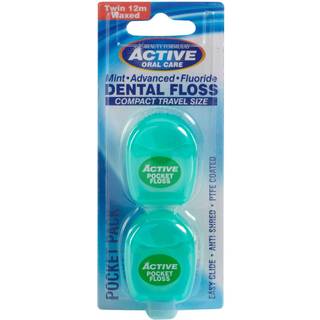 Tandtråd PTFE Vokset Active Oral Care Fluor 2 x 12 mtr.