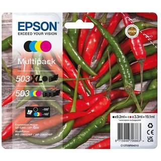 Epson 503 XL Multipack - 4-pack - XL - black yellow cyan magenta - original - ink cartridge - Blækpatron Cyan
